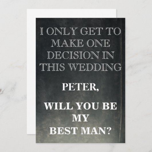 Je service als beste man-aanvraag kaart (Voorkant / Achterkant)