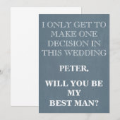 Je service als beste man-aanvraag kaart (Voorkant / Achterkant)