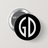 Je Simply Monogram Ideeen 1 Ronde Button 5,7 Cm (Voorkant /achterkant)