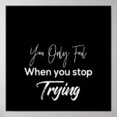 je slaapt alleen als je stopt met proberen poster (Voorkant)