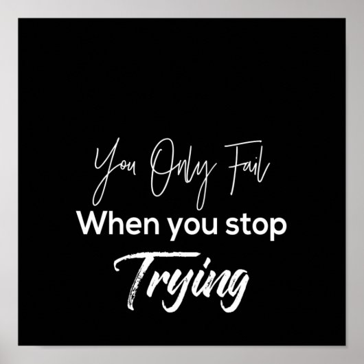 je slaapt alleen als je stopt met proberen poster (Voorkant)