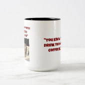 "Je slaapt met je ogen open" Funny Coffee Mok (Center)
