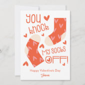 Je slaat mijn sokken af van grappige Valentijnsdag Feestdagenkaart (Voorkant)