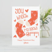 Je slaat mijn sokken af van grappige Valentijnsdag Feestdagenkaart (Staand voorkant)