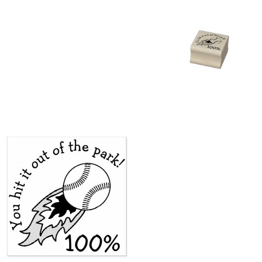 Je sloeg het uit het park! rubberstempel (Gestempeld)