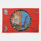 Je sneeuwt met kerst, Aussie outback theekdoek Theedoek (Horizontaal)