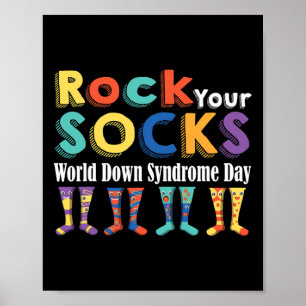 Je sokken zijn leuk 3-21 Trisomie 21 Wereld Down S Poster