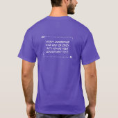 Je soort van gekke Paarse T-shirt (Achterkant)