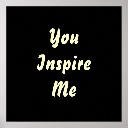 Je spant me in. Cream en Black. Custom Poster (Voorkant)
