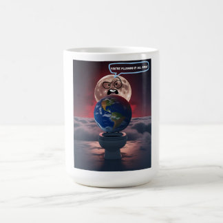 Je spoelt het allemaal weg - als de maan dat kon koffiemok