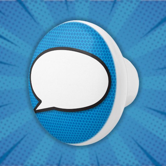 Je spraakballon leuk retro stripboek keramische knop