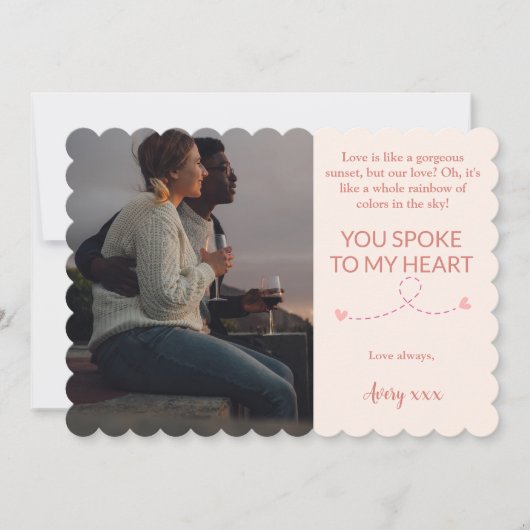 Je sprak tot mijn hart Valentijnsdag Feestdagenkaart (Voorkant)