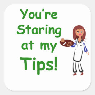 Je staart naar mijn tips - tip potje sticker