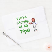 Je staart naar mijn tips - tip potje sticker (Envelop)
