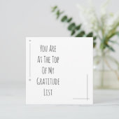 Je staat bovenaan mijn lijst met dankbaarheid (Staand voorkant)