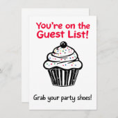 Je staat op de gastlijst – Grappige feestuitnodigi Kaart (Voorkant / Achterkant)