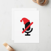 Je staat op dempen, alleen microfoon. Kerstkaart Notitiekaartje (Voorkant / Achterkant in situ)