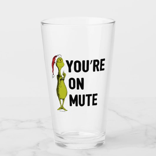 Je staat op dempen | Grinch Grappig Glas (Voorkant)