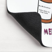 Je staat op het punt de limiet van mijn medicatie  muismat (Hoek)