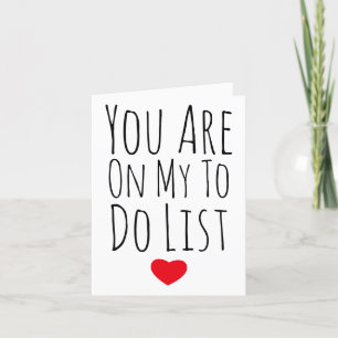 Je staat op mijn valentijn... bedankkaart