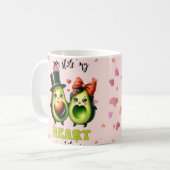 Je stal mijn hart avocado Valentijnsdag Koffiemok (Voorkant links)