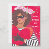 Je stal mijn hart Valentijnsdag groet Kaart (Voorkant)