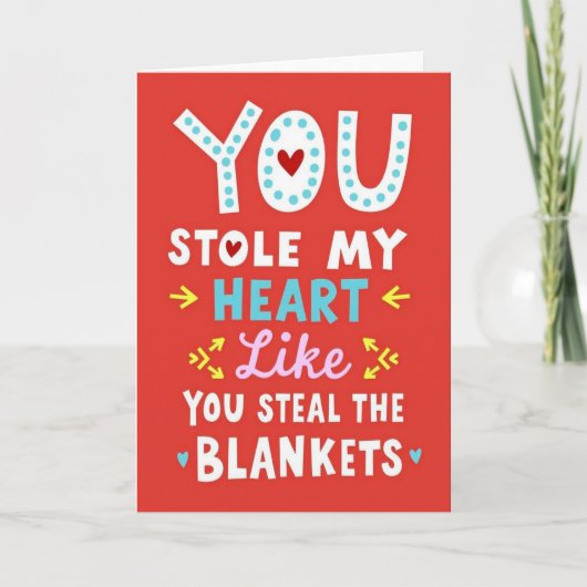 Je steelt mijn hart als dekens kaart (Voorkant)