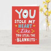 Je steelt mijn hart als dekens kaart (Gele Bloem)