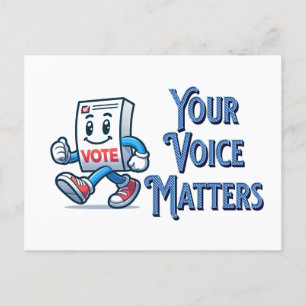 Je stem doet ertoe stem briefkaart