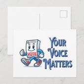 Je stem doet ertoe stem briefkaart (Voorkant / Achterkant)