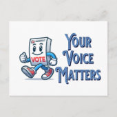 Je stem doet ertoe stem briefkaart (Voorkant)