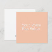 Je stem heeft een Value Note Card Notitiekaartje (Voorkant / Achterkant)