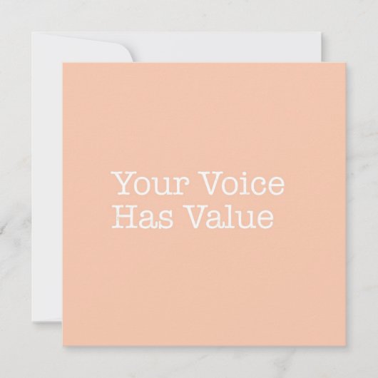 Je stem heeft een Value Note Card Notitiekaartje (Voorkant)