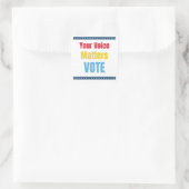 Je stem is belangrijk - stem vierkante sticker (Tas)