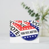 Je stem is belangrijk Verkiezingsprobleem Briefkaart (Staand voorkant)