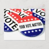 Je stem is belangrijk Verkiezingsprobleem Briefkaart (Voorkant)
