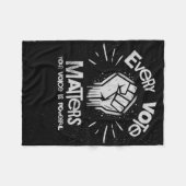 Je stem is een krachtige stem Sticker 1 Fleece Deken (Voorkant (Horizontaal))