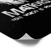 Je stem is een krachtige stem Sticker 1 Poster (Hoek)