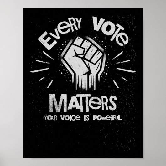 Je stem is een krachtige stem Sticker 1 Poster (Voorkant)
