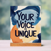 Je stem is een unieke optie 2 acryl bord (Neutraal)