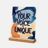 Je stem is een unieke optie 2 acryl bord (Hoek)