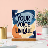 Je stem is een unieke optie 2 acryl bord (Huwelijk)