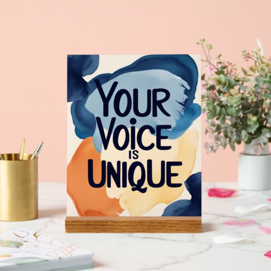 Je stem is een unieke optie 2 acryl bord (Huwelijk)