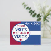 Je stem is je stem in persoonlijke stemherinnering briefkaart (Staand voorkant)