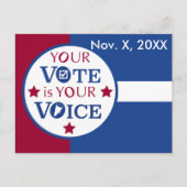 Je stem is je stem in persoonlijke stemherinnering briefkaart (Voorkant)