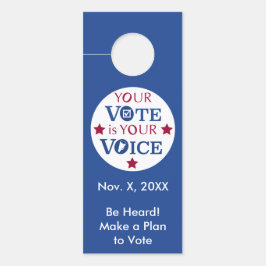 Je stem is je stem in persoonlijke stemherinnering deurhanger