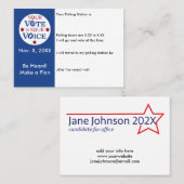 Je stem is je stem in persoonlijke stemherinnering visitekaartje (Voorkant / Achterkant)