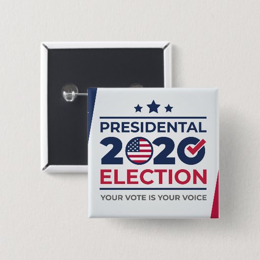 Je stem is jouw stem vierkante button 5,1 cm (Voorkant /achterkant)