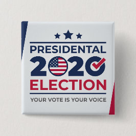 Je stem is jouw stem vierkante button 5,1 cm