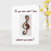 "JE STEM IS MUZIEK IN MIJN OREN", JE KAART LIEFHEB (Gele Bloem)